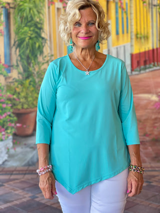 SEA FOAM ASYMMETRIC TOP