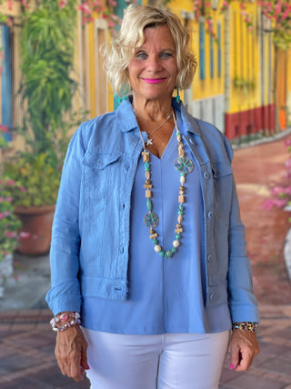 KEY WEST NEW BLUE LINEN JACKET