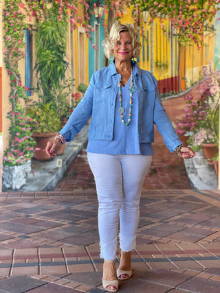 KEY WEST NEW BLUE LINEN JACKET