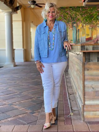 KEY WEST NEW BLUE LINEN JACKET