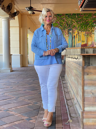 KEY WEST NEW BLUE LINEN JACKET