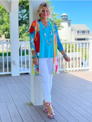 AQUA MARINE CARDIGAN SWEATER