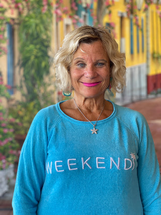 CHENILLE WEEKEND CREW SWEATER