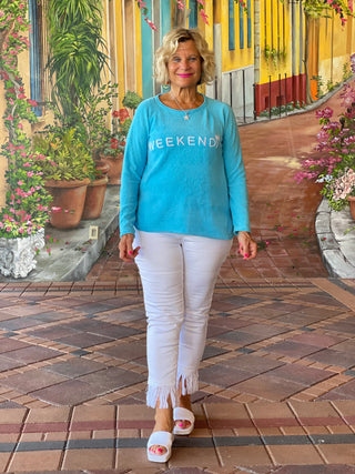 CHENILLE WEEKEND CREW SWEATER