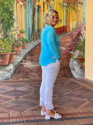 CHENILLE WEEKEND CREW SWEATER