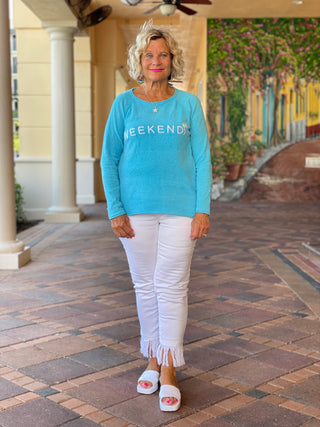 CHENILLE WEEKEND CREW SWEATER