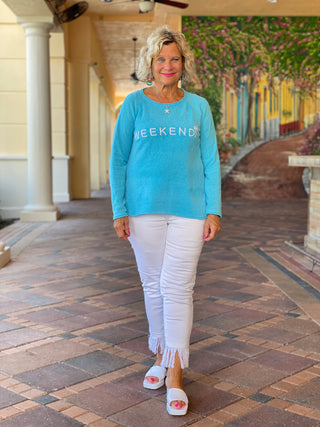CHENILLE WEEKEND CREW SWEATER