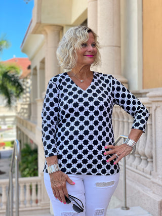 TINSLEY V NECK TOP