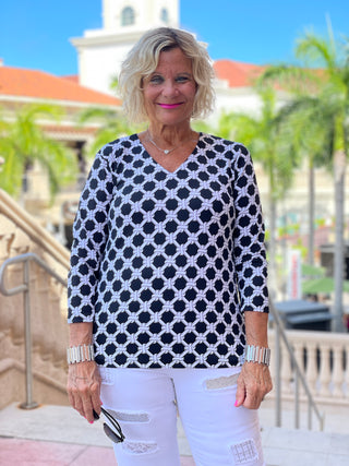 TINSLEY V NECK TOP