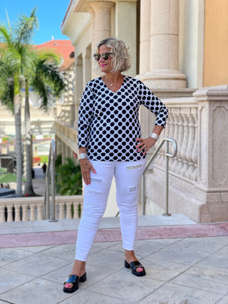 TINSLEY V NECK TOP