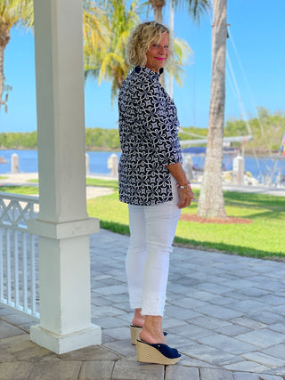 BRIGHTEN BLUE TUNIC - Cathys Place