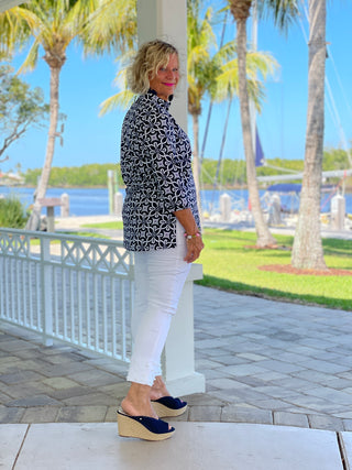 BRIGHTEN BLUE TUNIC - Cathys Place