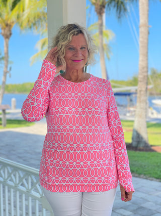 CANDY PINK THUMB HOLE TOP