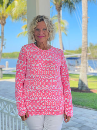 CANDY PINK THUMB HOLE TOP