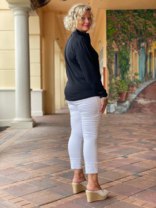 BLACK ZIPPER TOP