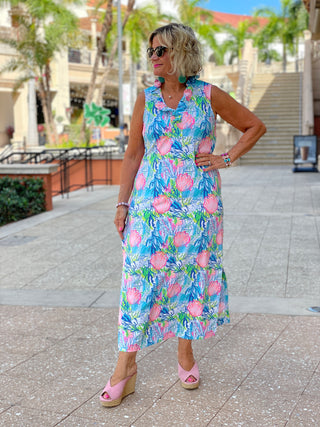 SEASHELL BEACH  RUFFLE MAXI