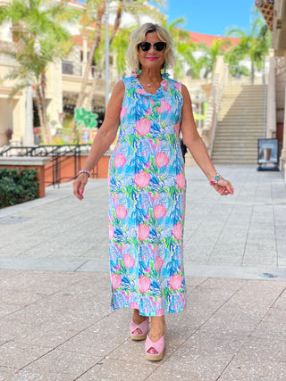 SEASHELL BEACH  RUFFLE MAXI