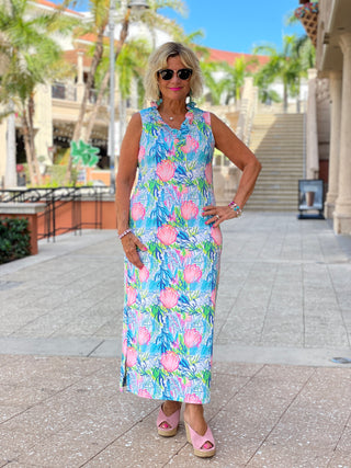 SEASHELL BEACH  RUFFLE MAXI