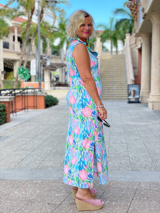 SEASHELL BEACH  RUFFLE MAXI