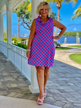 PINK SPADE RUFFLE DRESS - Cathys Place