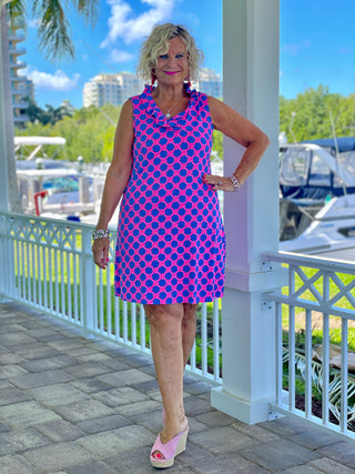 PINK SPADE RUFFLE DRESS - Cathys Place
