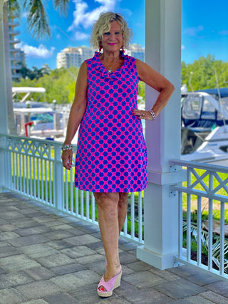 PINK SPADE RUFFLE DRESS - Cathys Place
