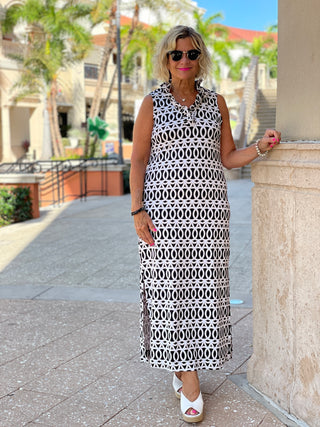 SANDBAR RUFFLE MAXI DRESS - Cathys Place