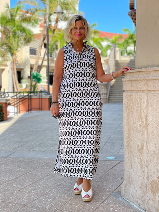 SANDBAR RUFFLE MAXI DRESS - Cathys Place