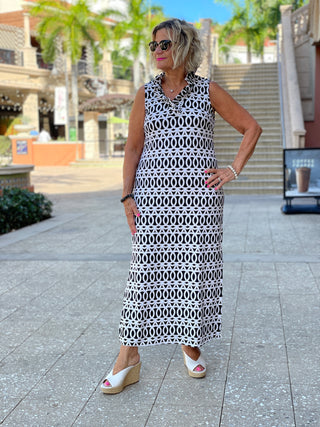 SANDBAR RUFFLE MAXI DRESS - Cathys Place