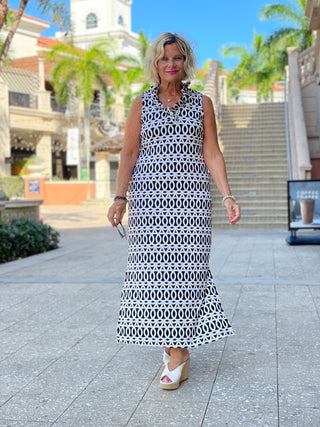SANDBAR RUFFLE MAXI DRESS - Cathys Place