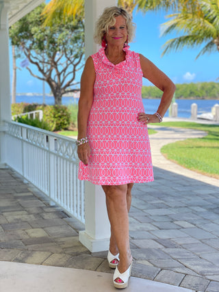 CANDY PINK RUFFLE DRESS - Cathys Place