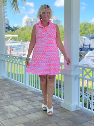 CANDY PINK RUFFLE DRESS - Cathys Place
