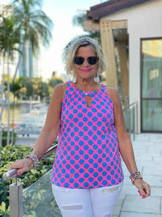 PINK SPADE KEYHOLE TOP