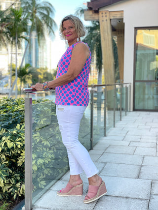 PINK SPADE KEYHOLE TOP