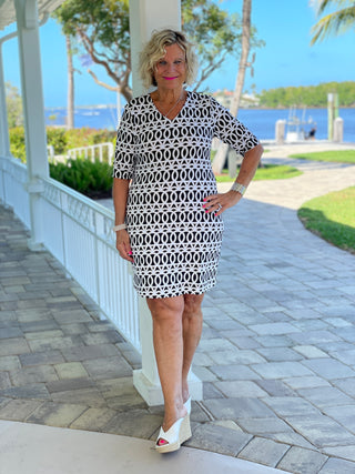 SANDBAR ELBOW SLEEVE DRESS - Cathys Place