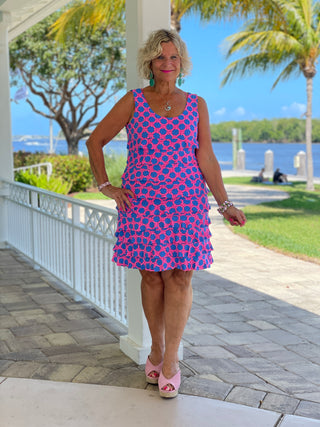 PINK SPADE LAYERED RUFFLE DRESS - Cathys Place