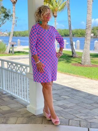 PINK SPADE SLEEVE DRESS