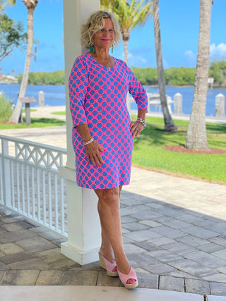 PINK SPADE SLEEVE DRESS