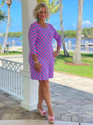 PINK SPADE SLEEVE DRESS
