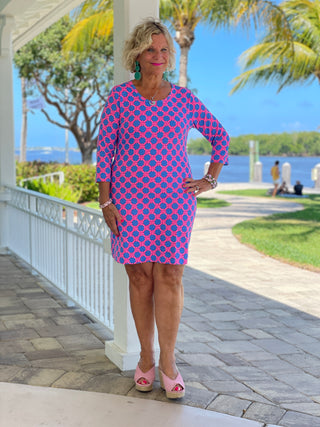 PINK SPADE SLEEVE DRESS
