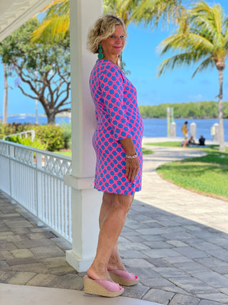 PINK SPADE SLEEVE DRESS