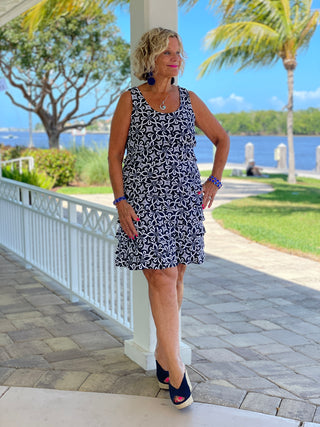 BRIGHTEN BLUE LAYERED DRESS - Cathys Place
