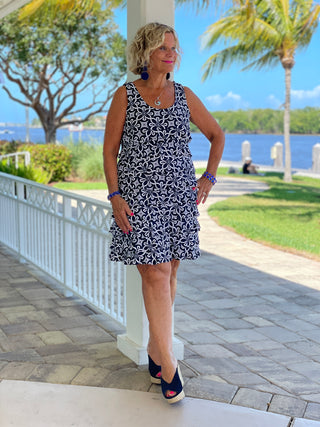 BRIGHTEN BLUE LAYERED DRESS - Cathys Place