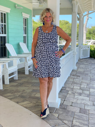 BRIGHTEN BLUE LAYERED DRESS - Cathys Place