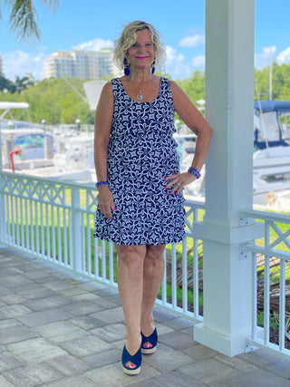 BRIGHTEN BLUE LAYERED DRESS - Cathys Place