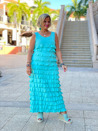 SEAFOAM CHA CHA MAXI DRESS