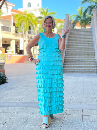 SEAFOAM CHA CHA MAXI DRESS