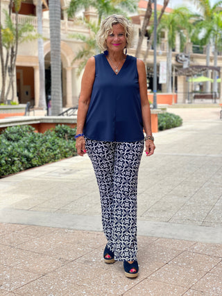BRIGHTEN BLUE PALAZZO PANT - Cathys Place