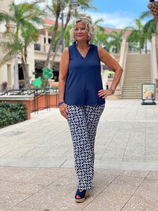 BRIGHTEN BLUE PALAZZO PANT - Cathys Place