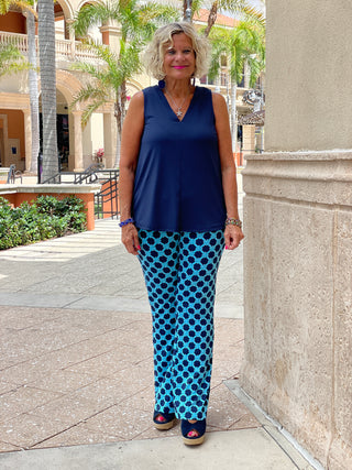 SEASIDE BLUE PALAZZO PANT - Cathys Place
